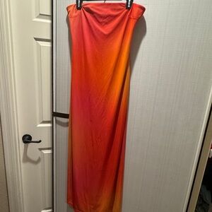 Elegant Orange Ombre Women's Skirt